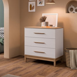 Hanah Home Cómoda de Madera y Roble Blanco